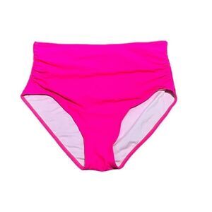 Vibrant Pink High-Waisted Bikini Bottom